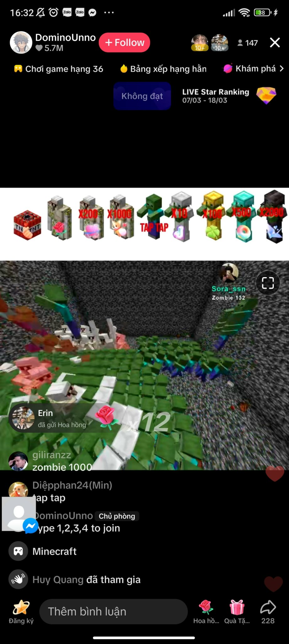Map Live Minecraft Treo Live(ảnh quà liên hệ admin)